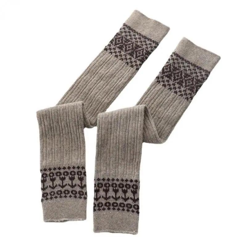 Autumn And Winter Rabbit Wool Knee High Warm Socks Japanese Twist Leg Protectors Pile Stockings Women Drop Shipping
